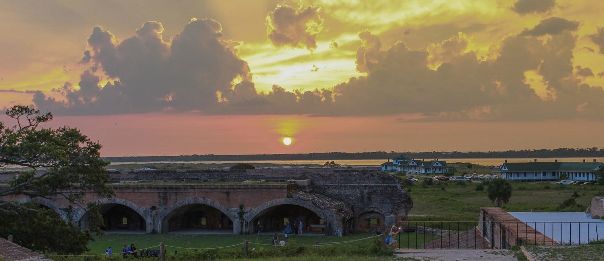 sunset at fort pickens