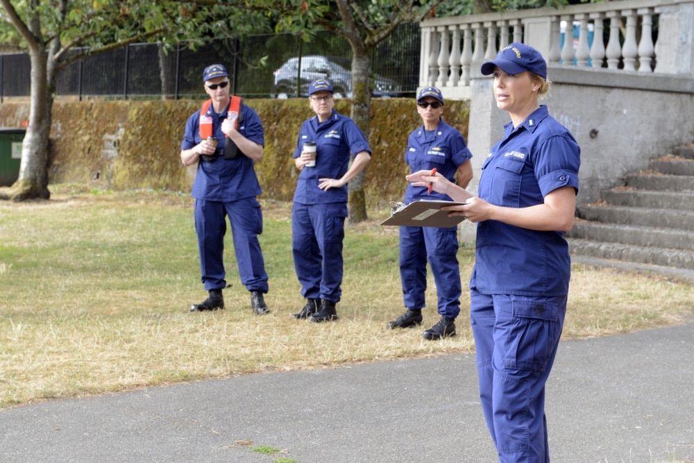 USCG briefing outside