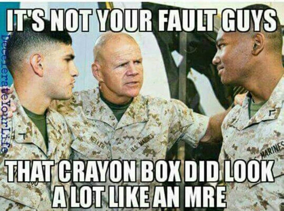 marines eat crayons