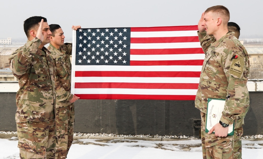 military life army reenlistment ceremony
