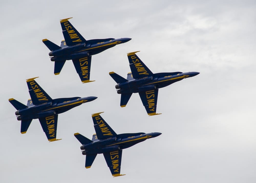 Blue Angels perform aerial acts