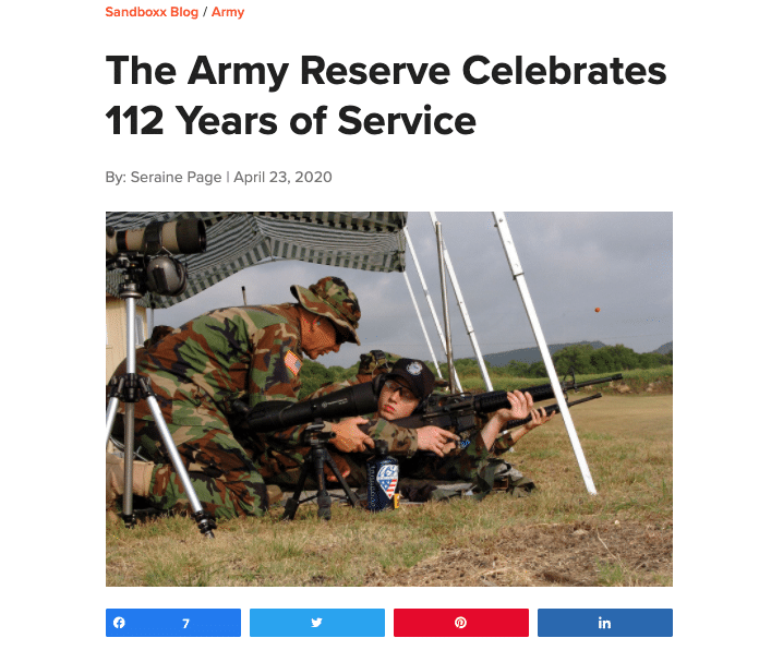 Army reserve military news headline