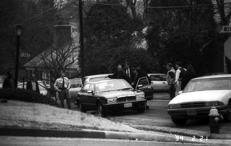 Aldrich Ames is arrested outside his home in Virginia (Image courtesy of the FBI)