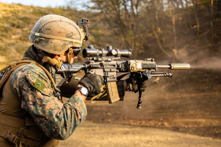 Marines Snipers In Combat