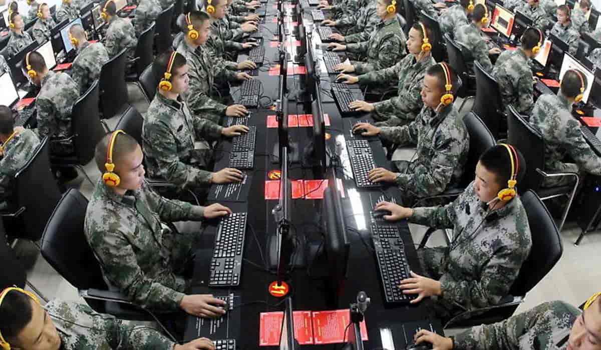 Chinese espionage at play: Chinese cyber troops (PLA).