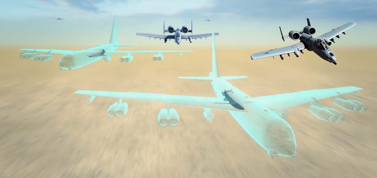 A-10 deploying MALD vehicles