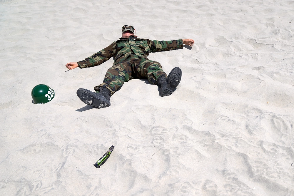 Hell Week BUD/S Navy SEAL candidate sleeps