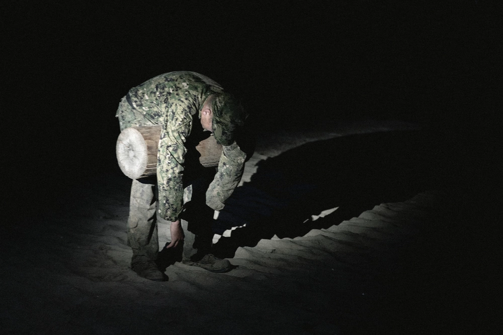 Navy SEAL candidate sleeps