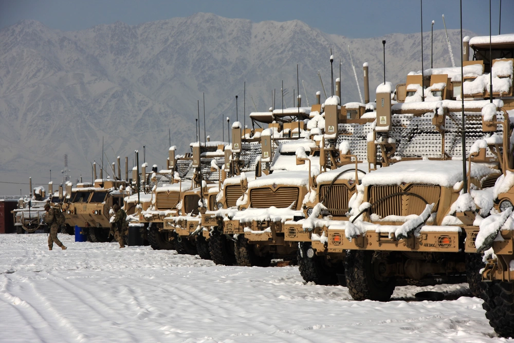 MRAP vehicles in Afghanistan