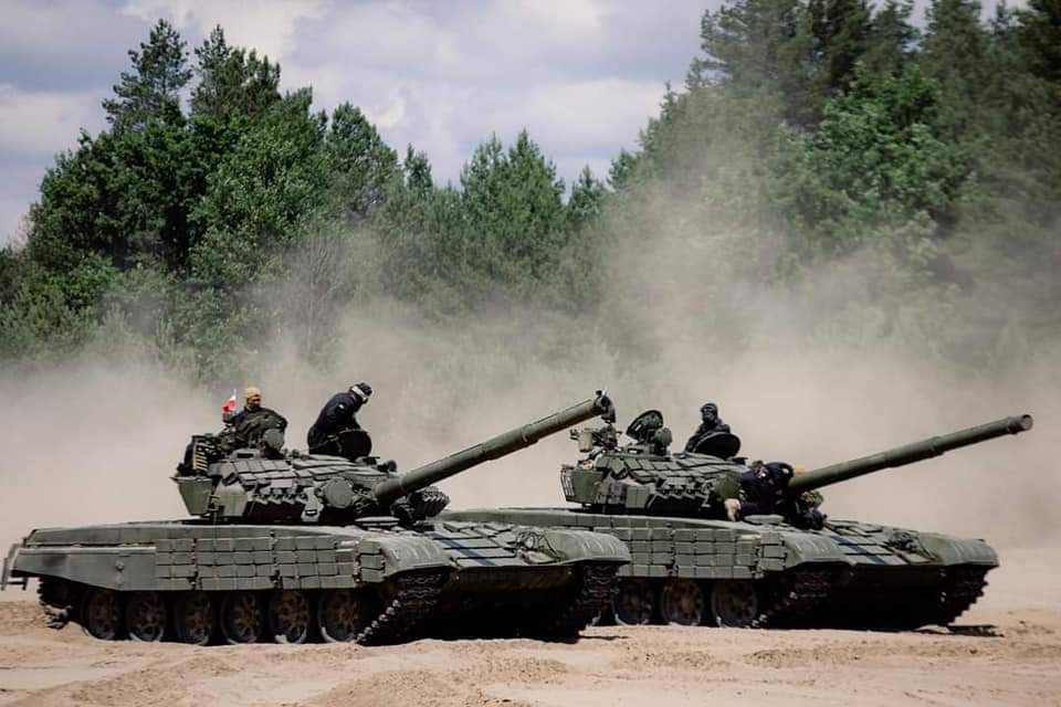 T-72M1 tanks donated to Ukraine by Poland and the Czech Republic