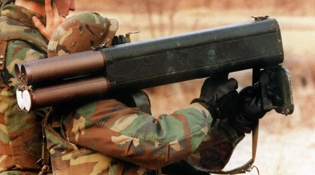 soldier aiming the M202 FLASH