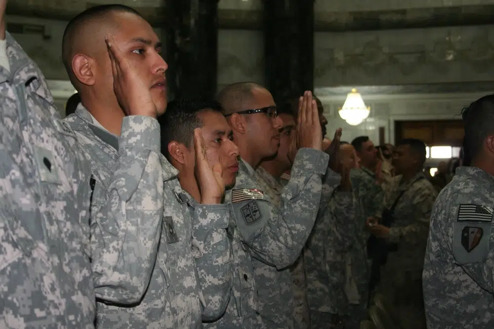 service members in Iraq becoming US citizens