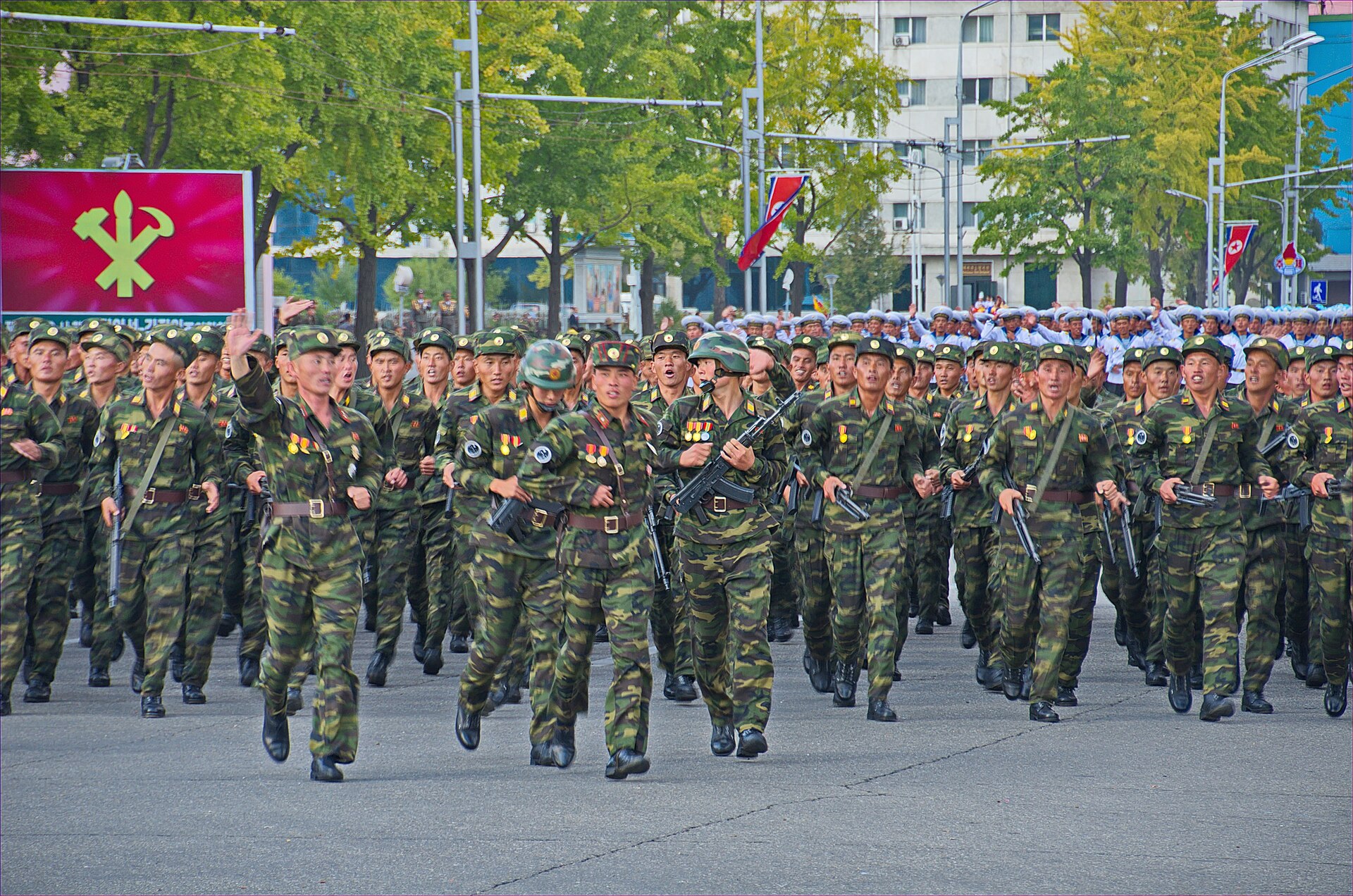 North Korean troops with Type 88-2 rifles