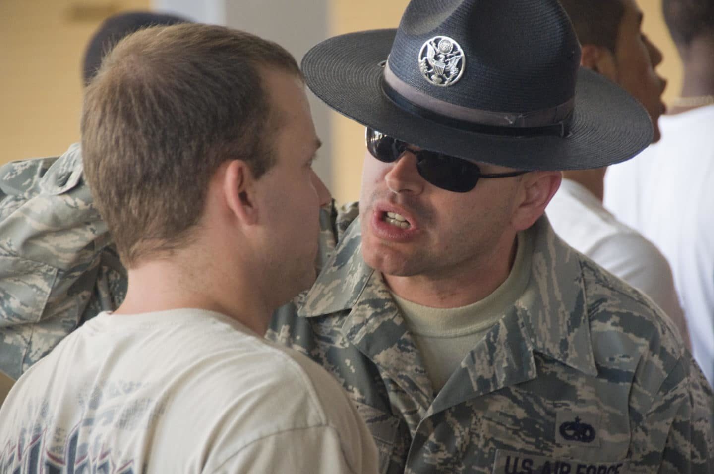 air force technical instructor mentors a recruit