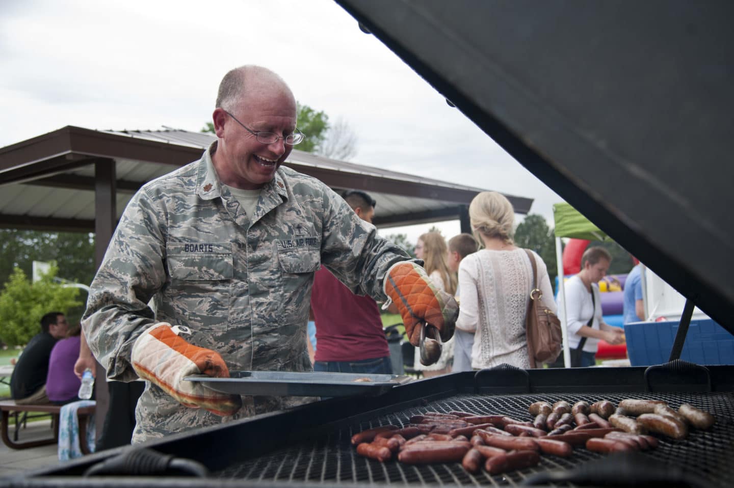 Cooking on the grill