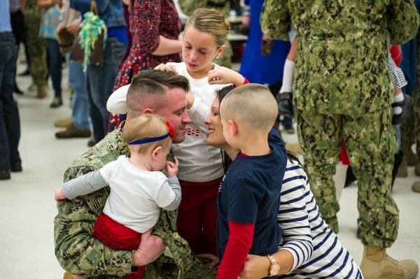 Family reunites after deployment