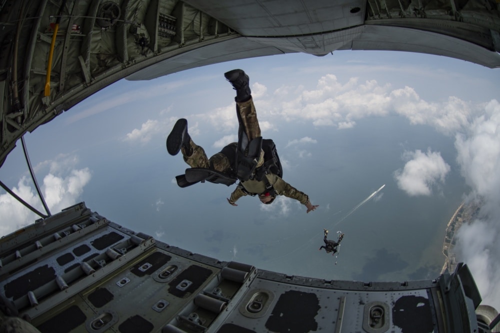 Naval Special Warfare Group TWO skydiving