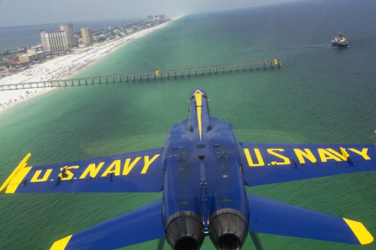 f/A-18 flying over naval air station pensacola