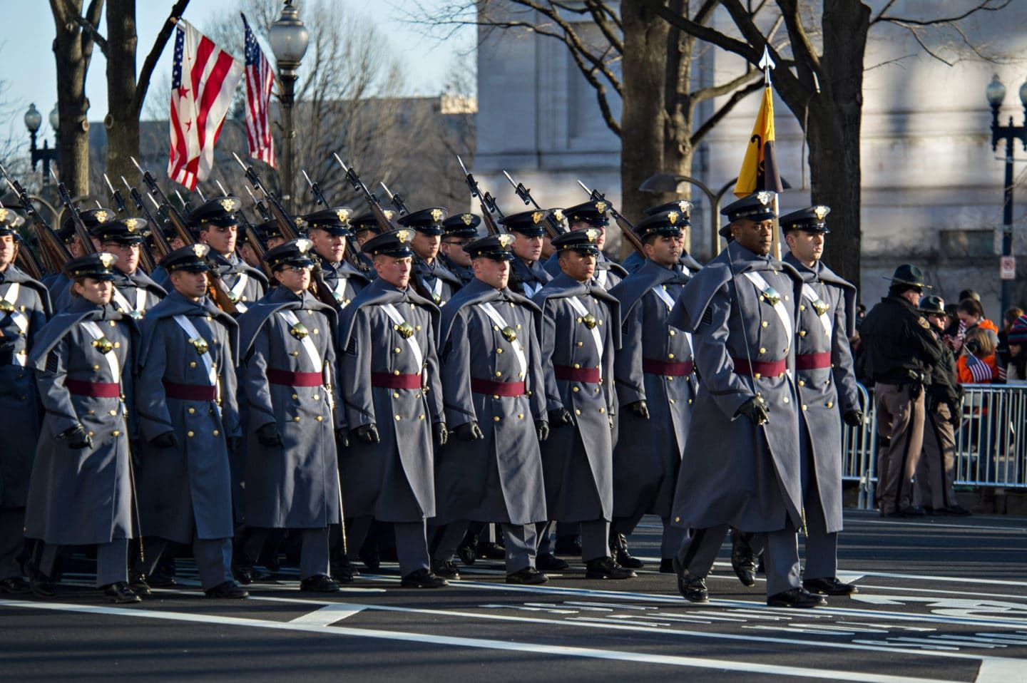 West Point cadets march in presidential inauguration parade