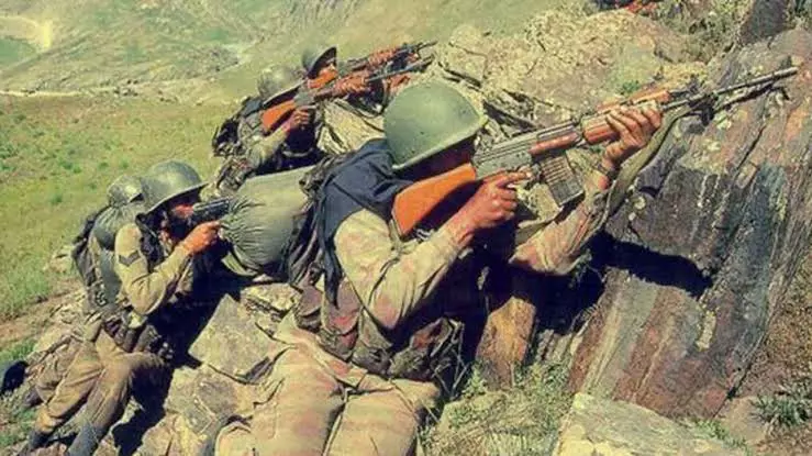 Indian soldiers during the Kargil War