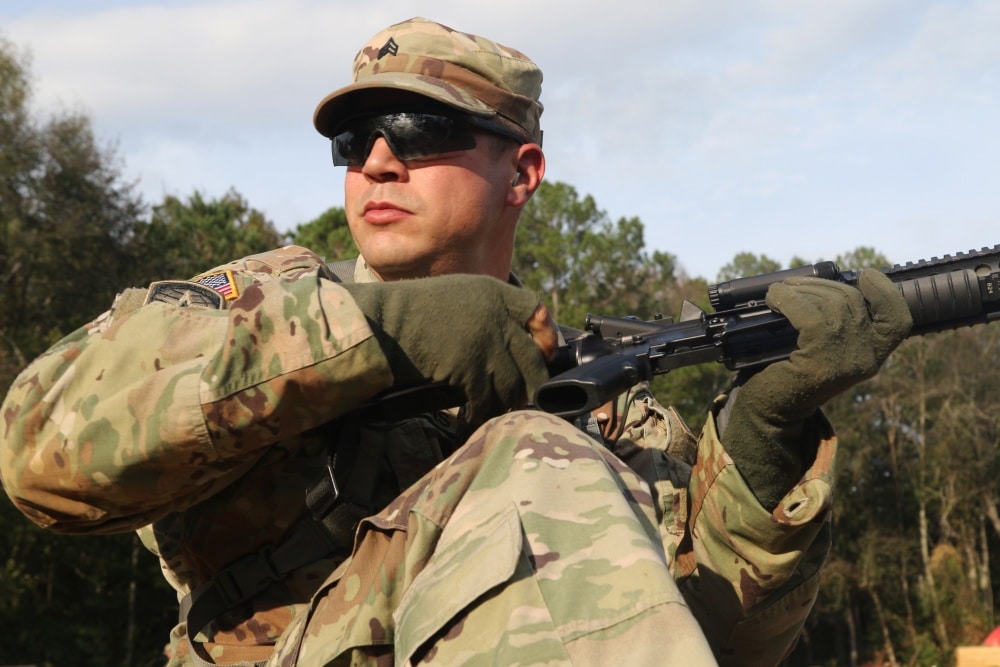 soldier at firing range on Fort Jackson