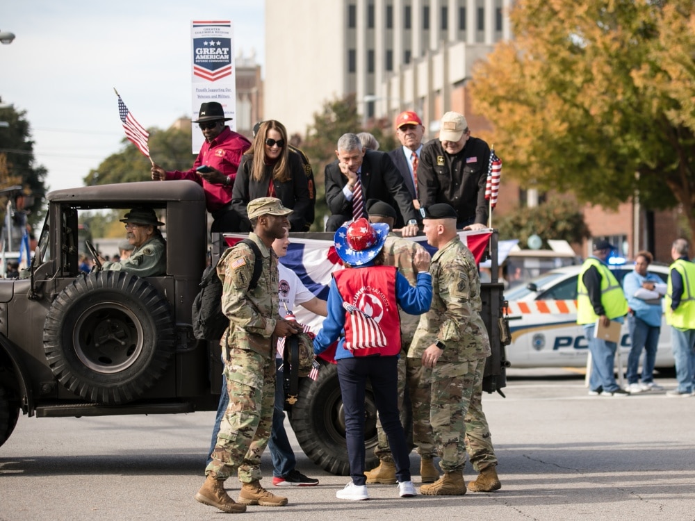 veterans day parade on fort jackson