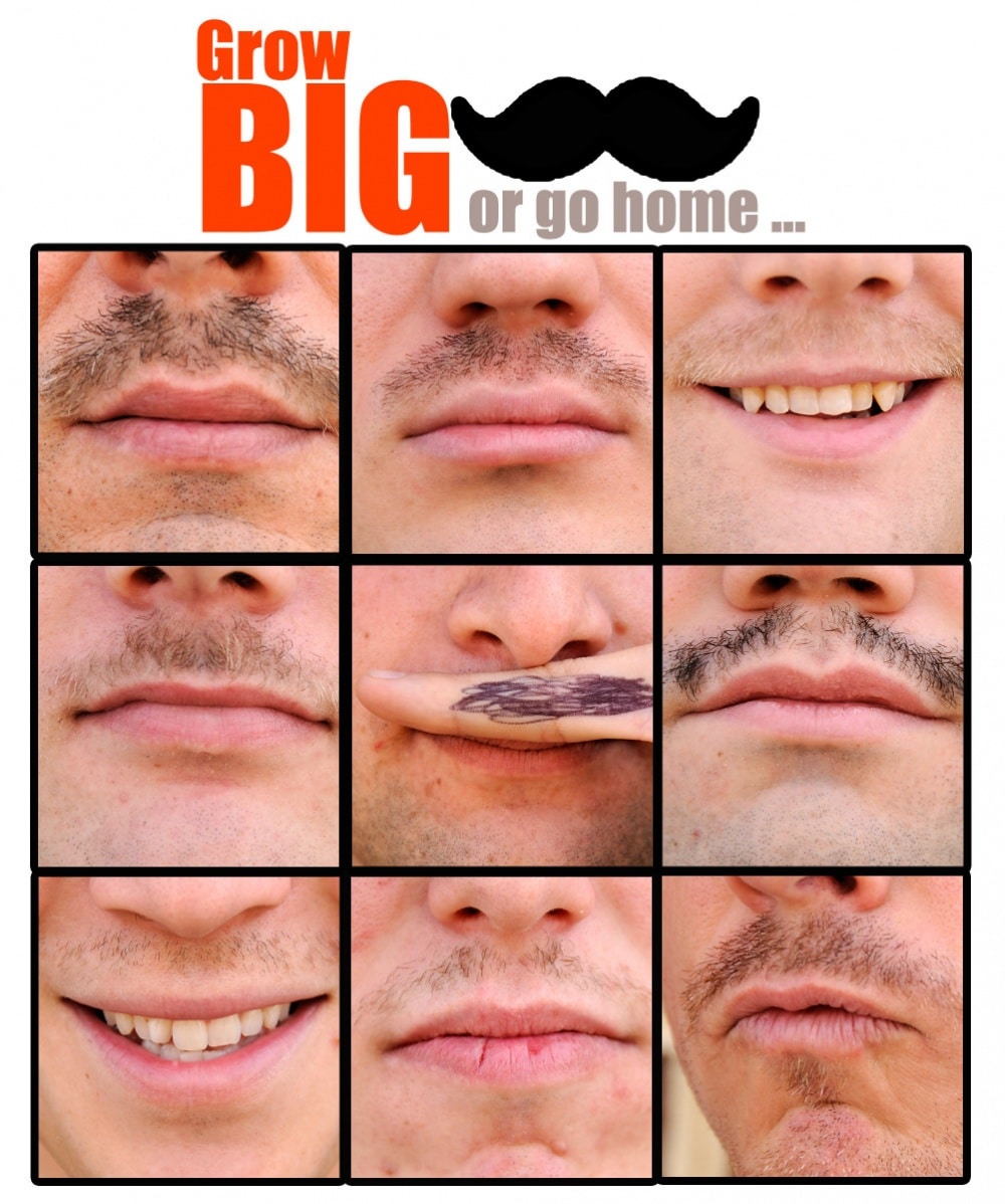 graphic for mustache march