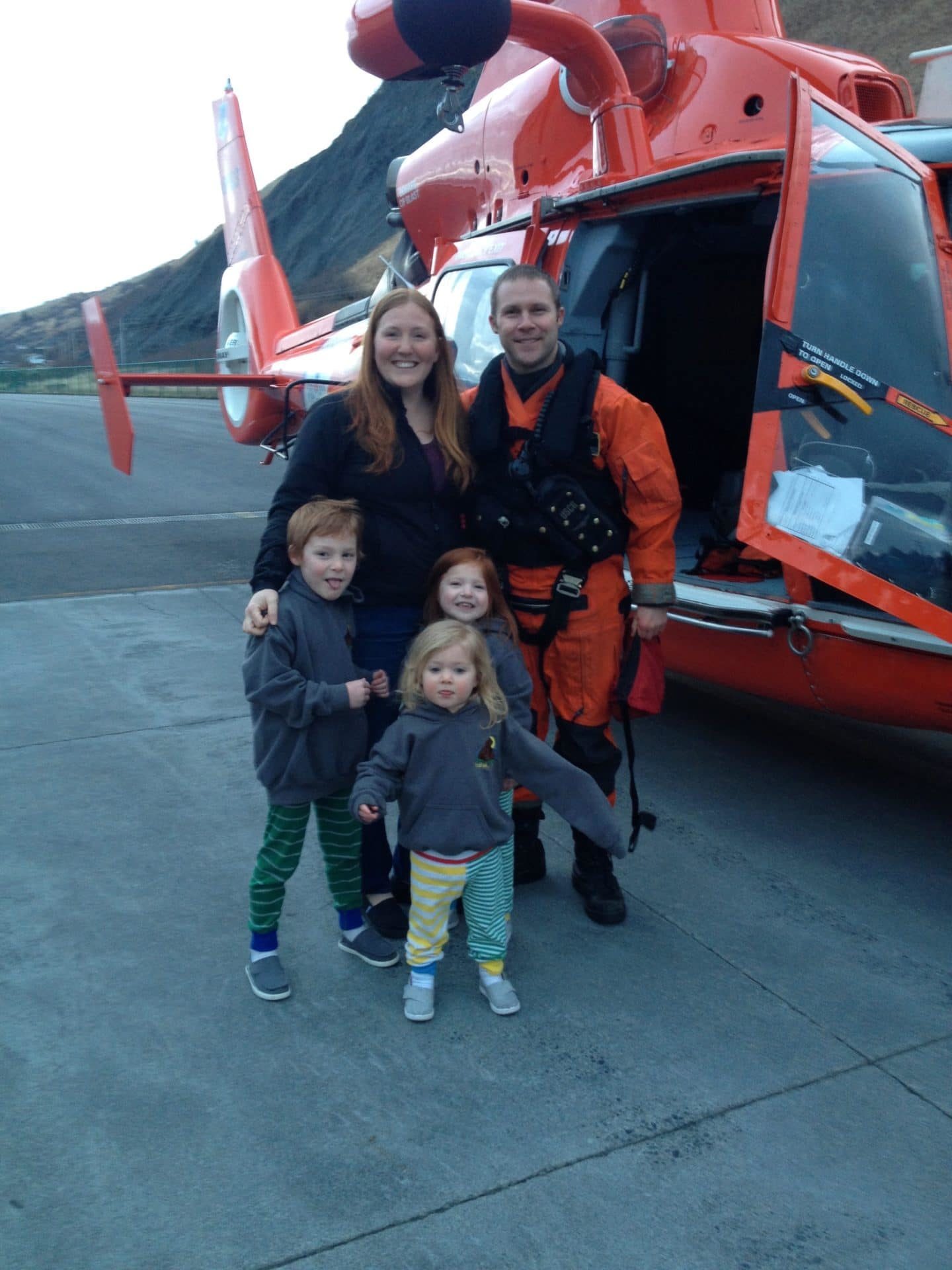 coast guard dad with family
