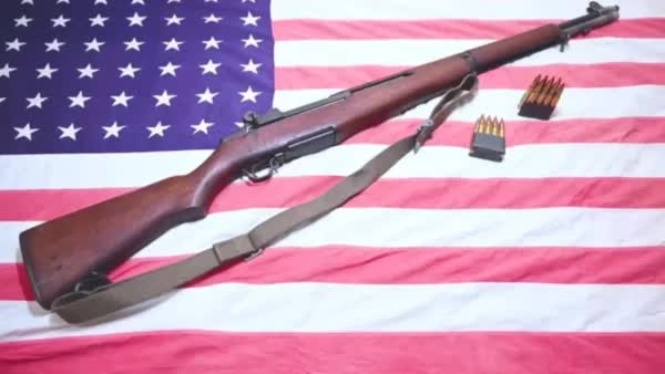 M1 Garand American flag