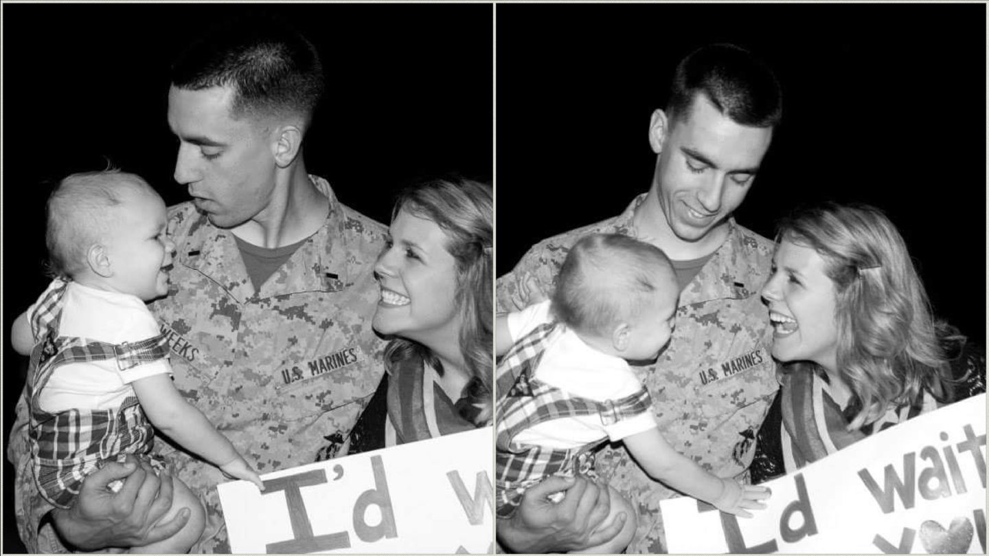 Returning from Afghanistan to greet my wife and 1-year old, six months before transitioning out of the service.