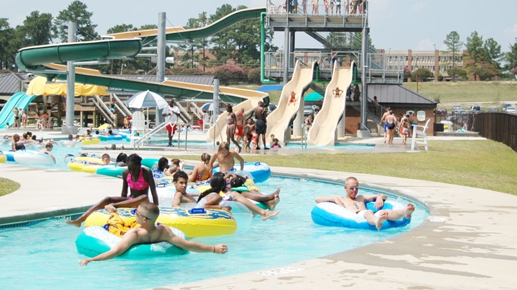 lazy river at fort jackson waterpark
