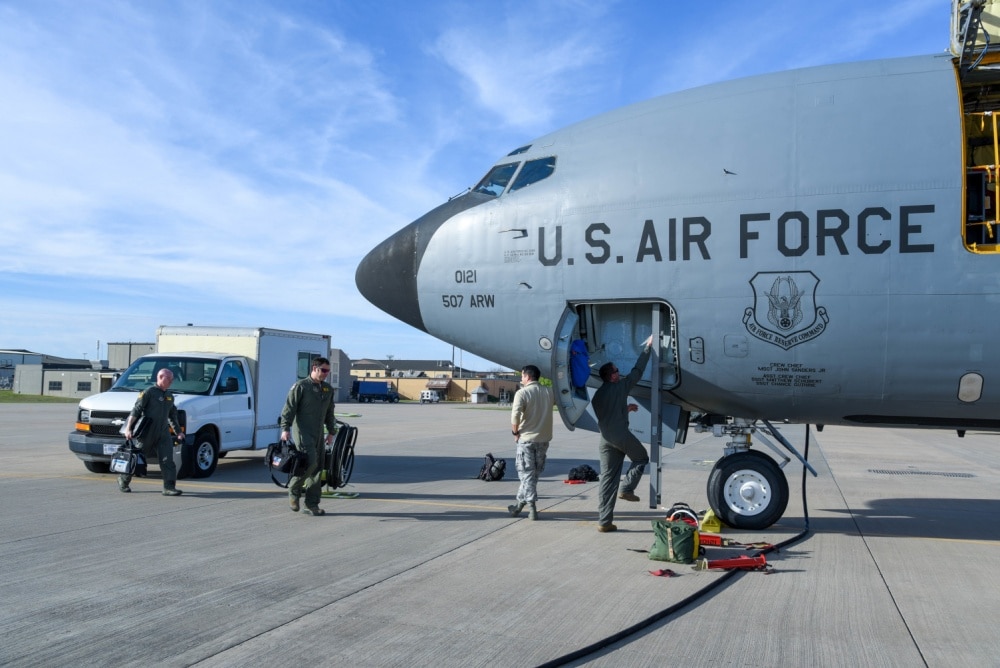u.s. air force reserve supports USAF on tarmac