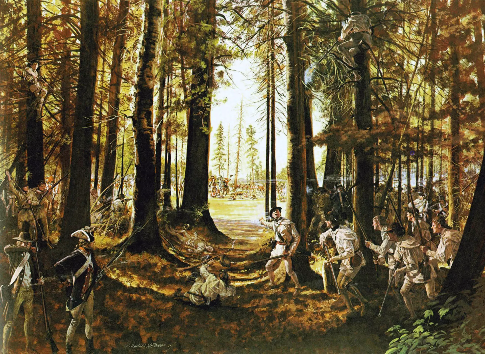 Morgan's Riflemen at the Battle of Saratoga