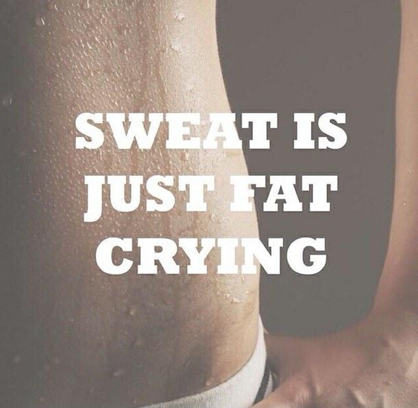 military workout sweat is just fat crying