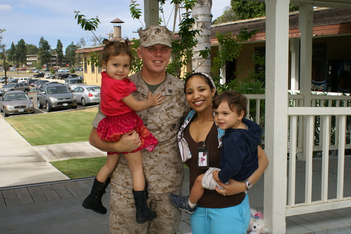 Family marines kids