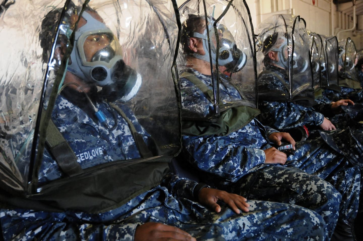 navy boot camp tear gas training
