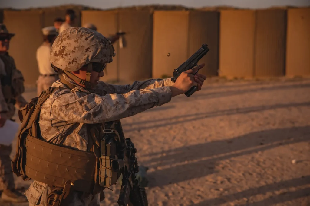 Marine firing M9