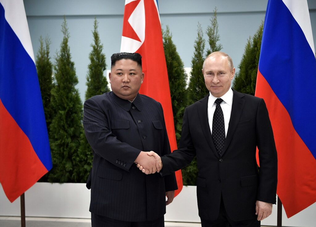 Kim Jong Un and Vladimir Putin meeting