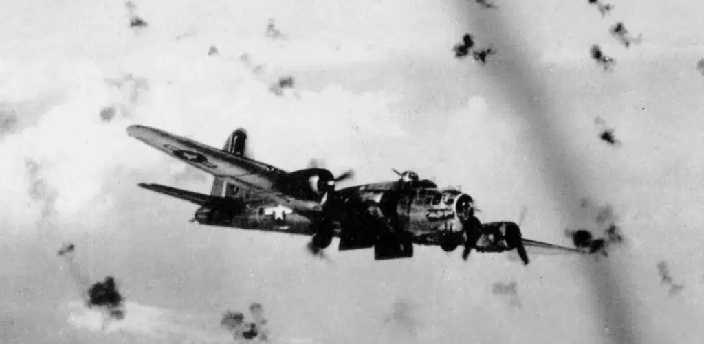 B-17G Flying Fortress during bomb run