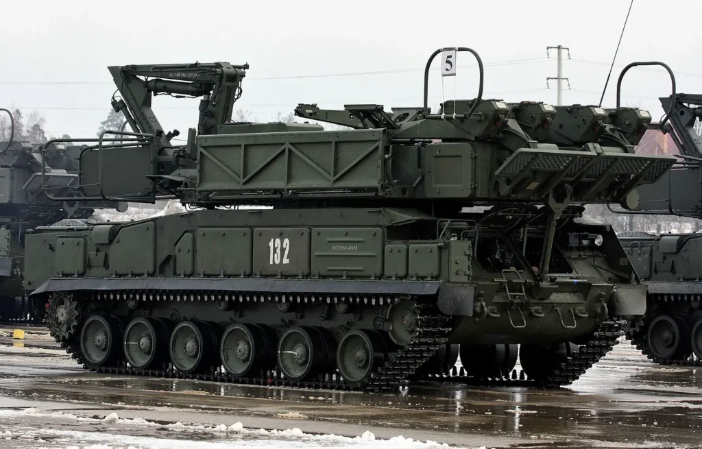 9A316 launch and load vehicle for Buk-M2 air defence system