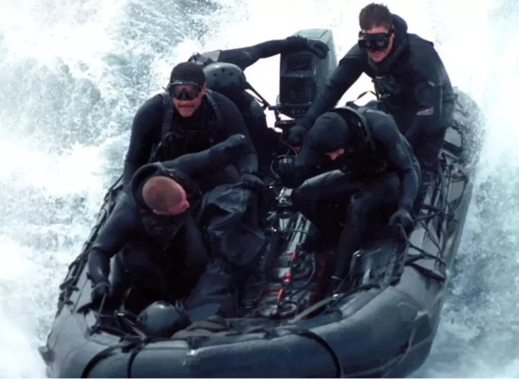 SEALs Team 5 rubber boat