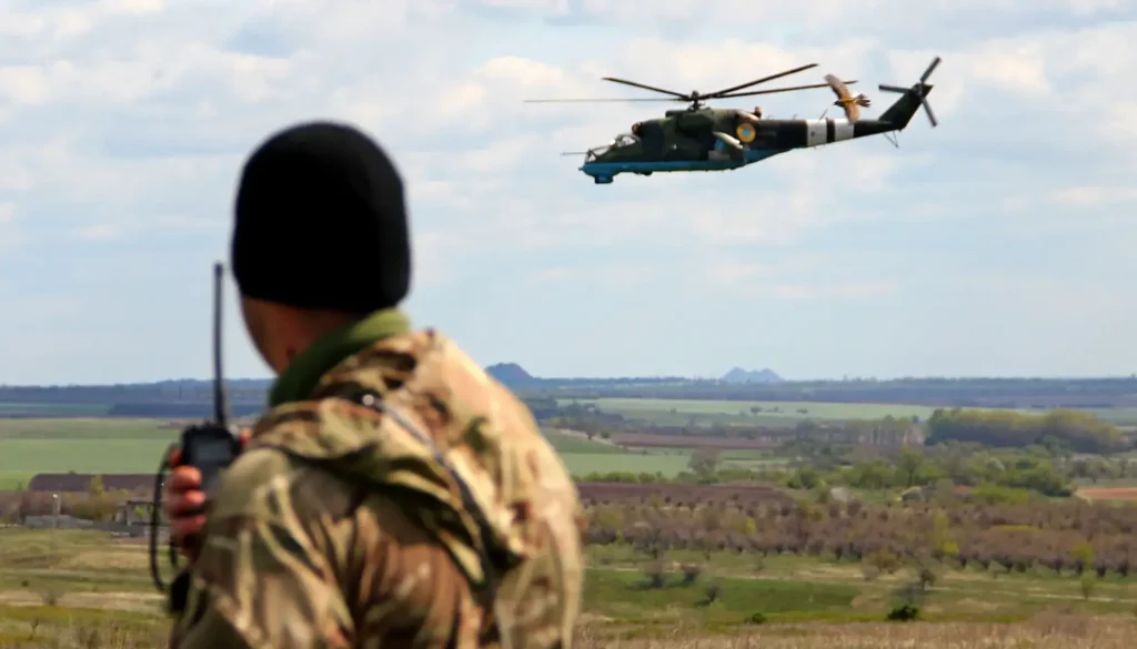 Ukrainian Mi-24 attack helicopter