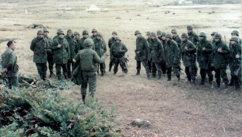 Argentinian Marines on Falklands