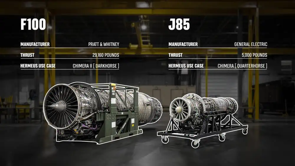 F100 and J85 engine comparison