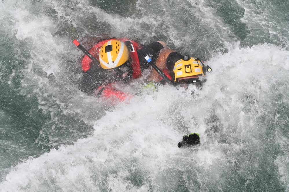 Coast Guard rescue swimmer training