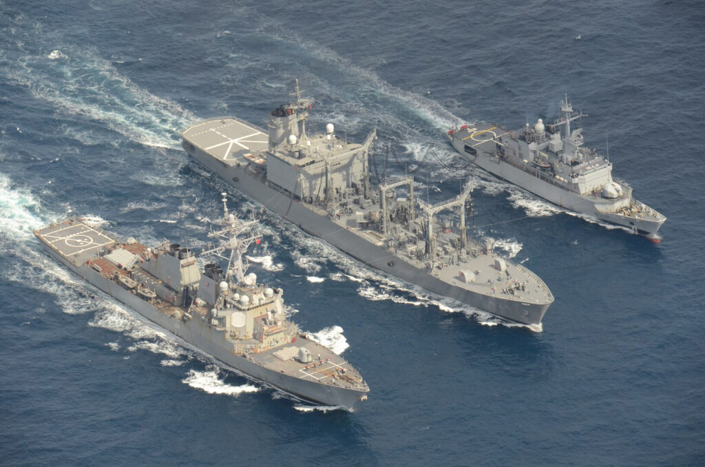 U.S. ships underway to replenishment