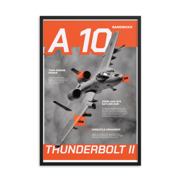 A-10 'Thunderbolt Power' Framed Poster - Image 2