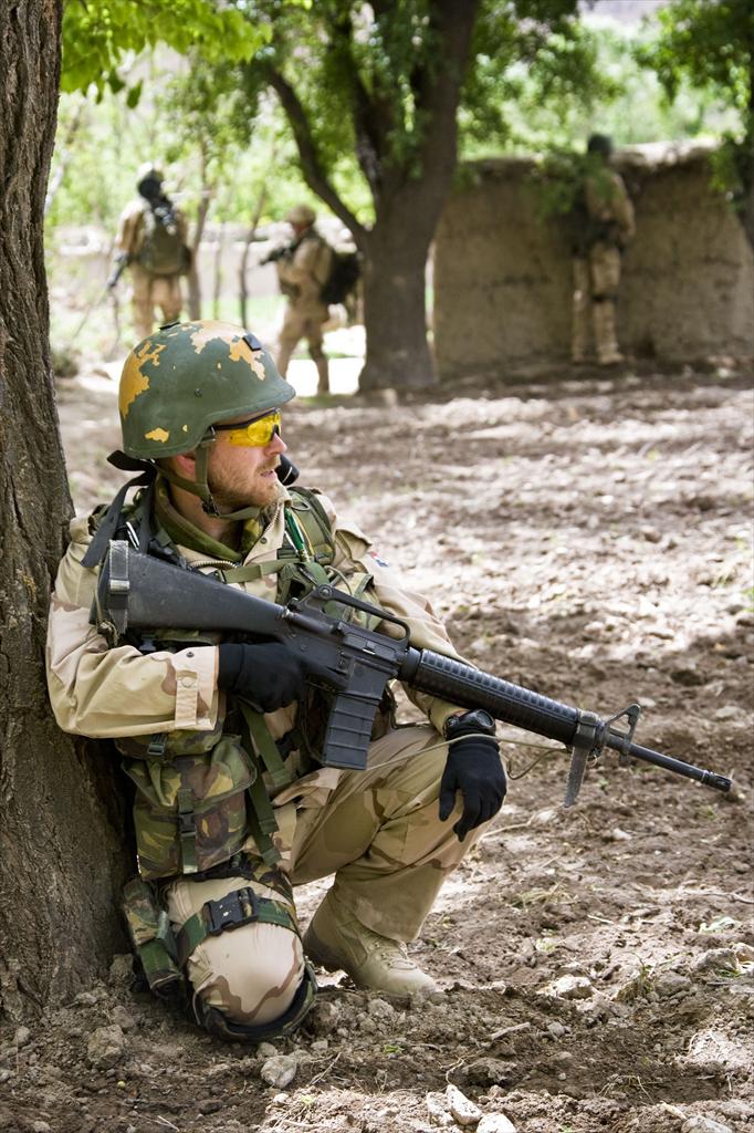 Dutch soldier with C7 rifle