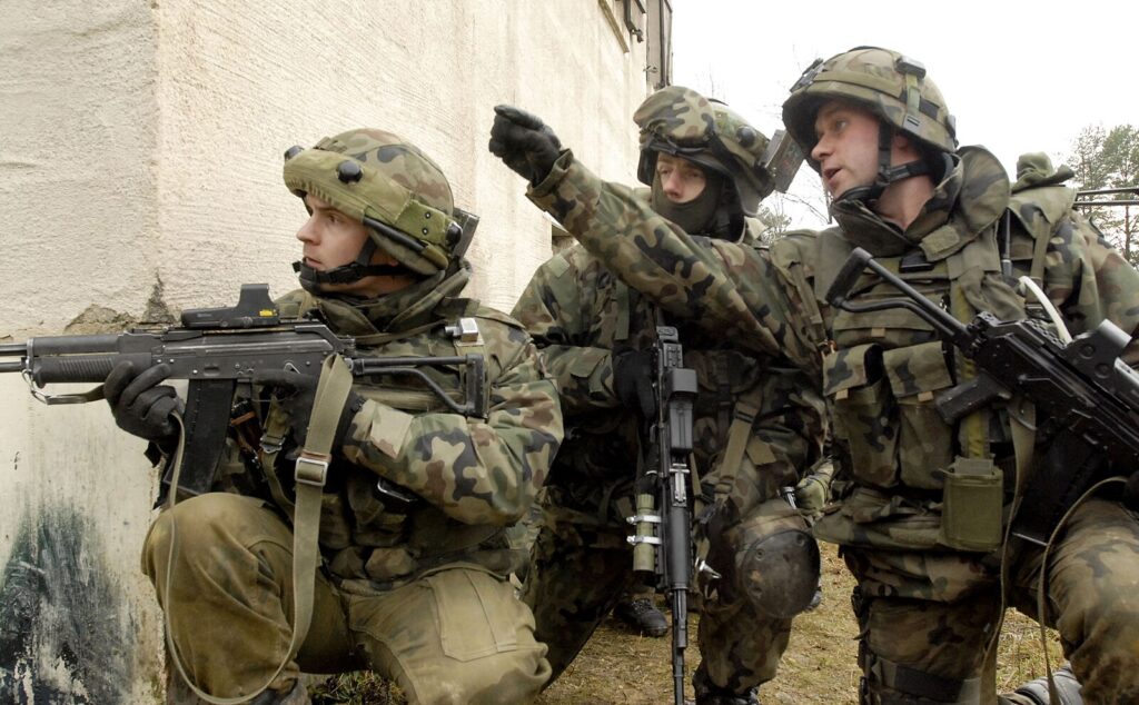 Polish soldiers with FB Beryl rifles