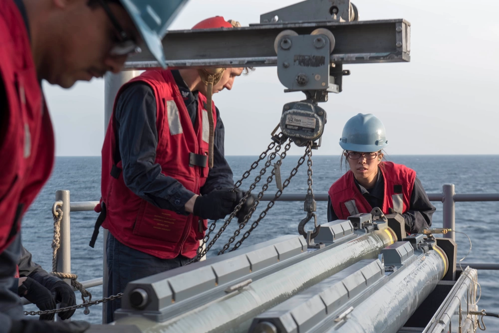 RIM-116 missile loaded on USS Bonhomme Richard